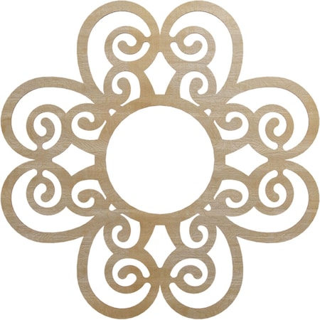 Ekena Millwork Cohen Wood Fretwork Pierced Ceiling Medallion, Hickory, 34"OD x 11 5/8"ID x 1/4"T CMWP34X34X0250COHI
